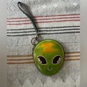 Green and Orange Leather Coin Purse